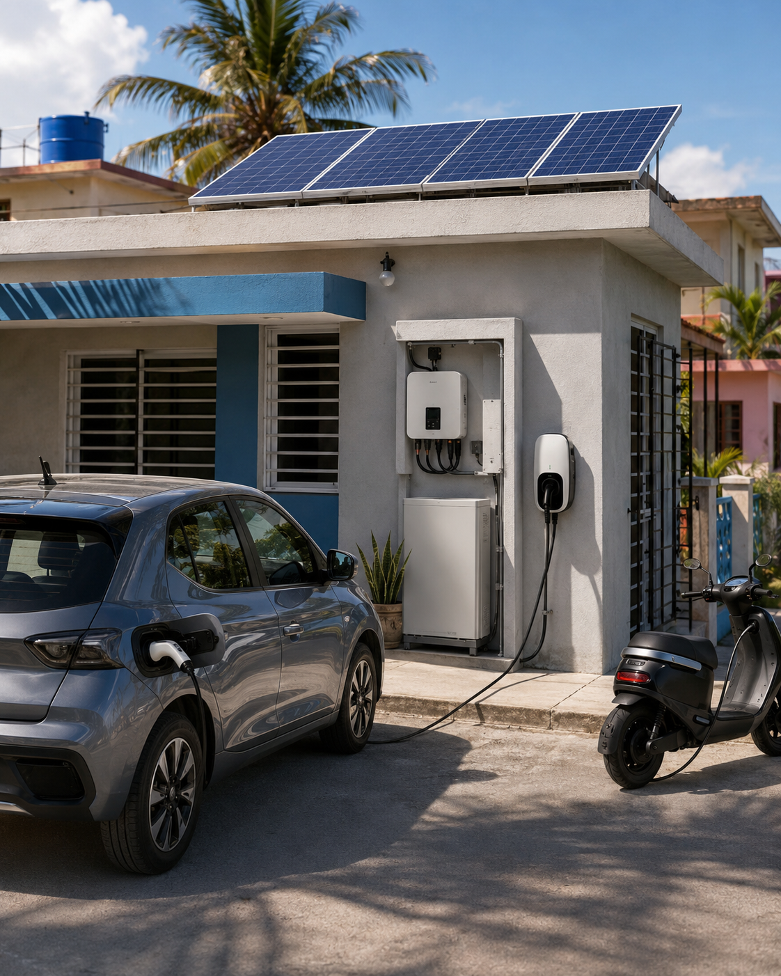 Carga de vehículos eléctricos con energía renovable